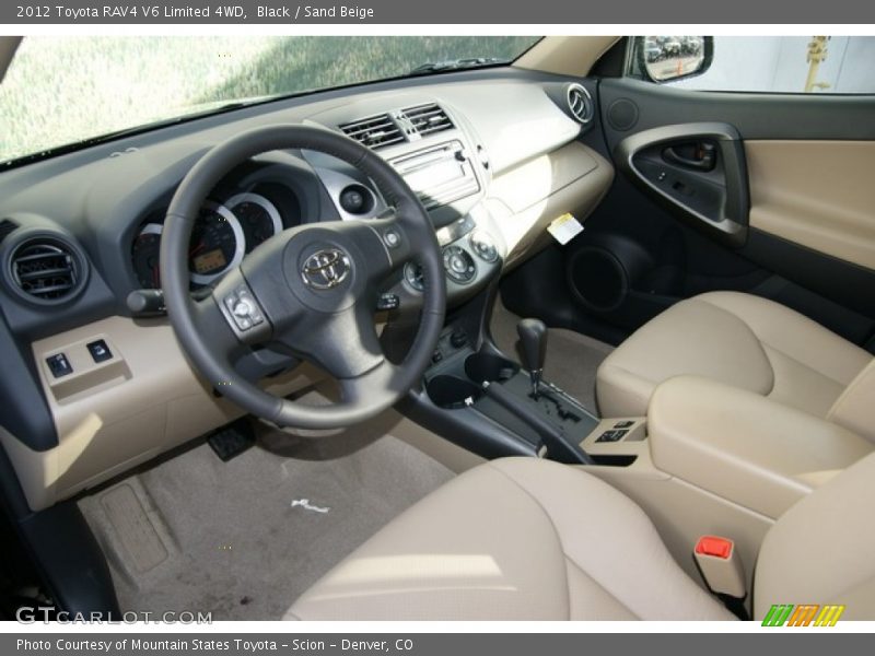 Black / Sand Beige 2012 Toyota RAV4 V6 Limited 4WD