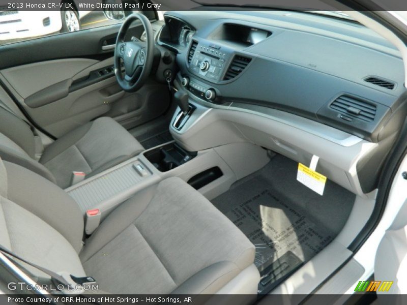 White Diamond Pearl / Gray 2013 Honda CR-V LX