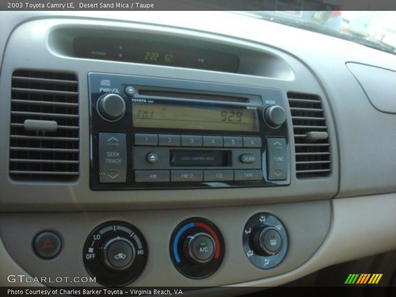 Desert Sand Mica / Taupe 2003 Toyota Camry LE