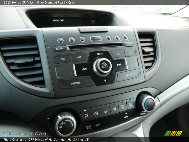 White Diamond Pearl / Gray 2013 Honda CR-V LX
