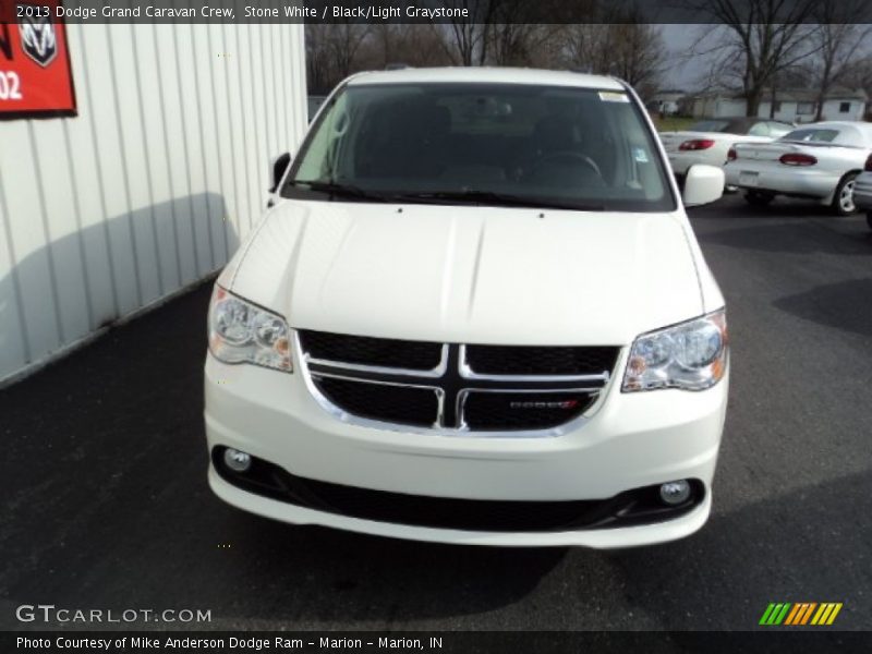 Stone White / Black/Light Graystone 2013 Dodge Grand Caravan Crew