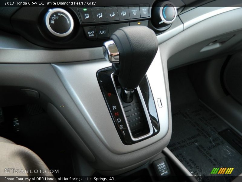 White Diamond Pearl / Gray 2013 Honda CR-V LX
