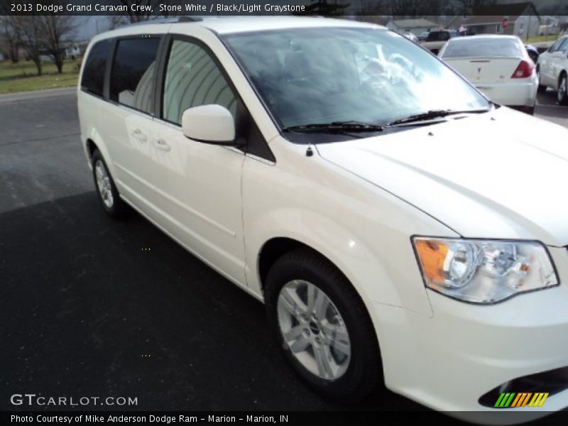 Stone White / Black/Light Graystone 2013 Dodge Grand Caravan Crew