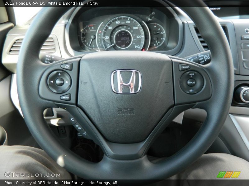 White Diamond Pearl / Gray 2013 Honda CR-V LX