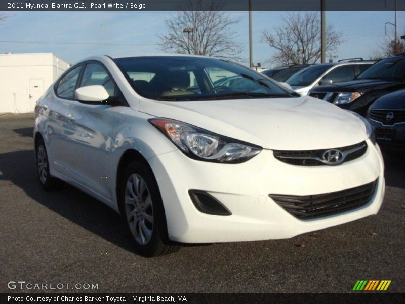 Pearl White / Beige 2011 Hyundai Elantra GLS