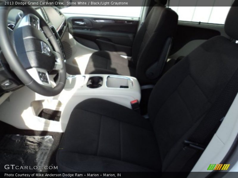 Stone White / Black/Light Graystone 2013 Dodge Grand Caravan Crew