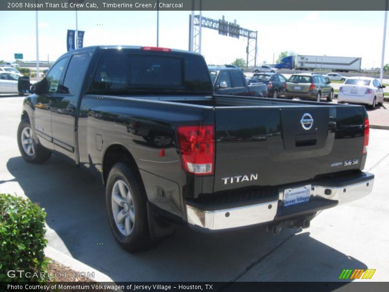 Timberline Green / Charcoal 2008 Nissan Titan LE Crew Cab