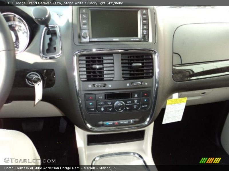 Stone White / Black/Light Graystone 2013 Dodge Grand Caravan Crew