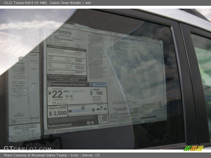 Classic Silver Metallic / Ash 2012 Toyota RAV4 V6 4WD