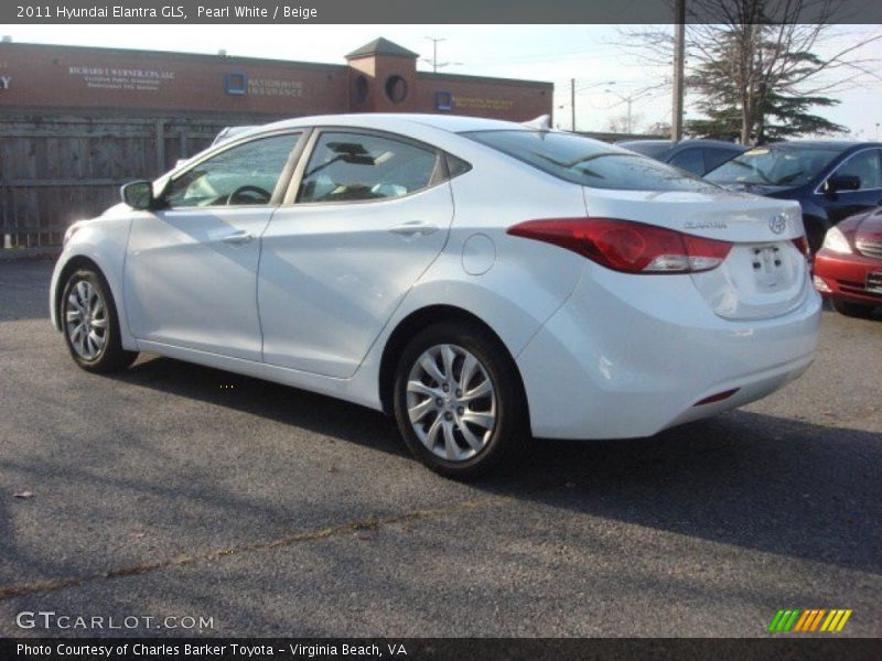 Pearl White / Beige 2011 Hyundai Elantra GLS