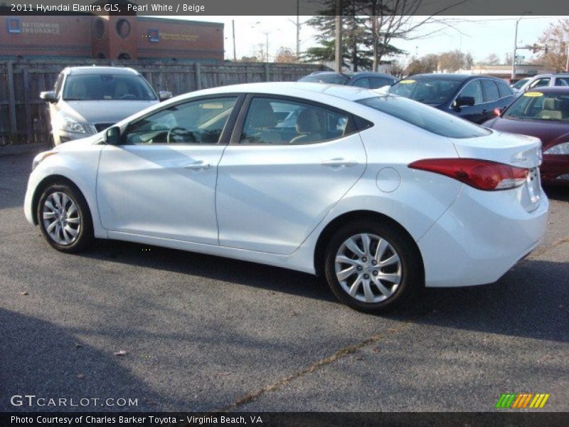 Pearl White / Beige 2011 Hyundai Elantra GLS