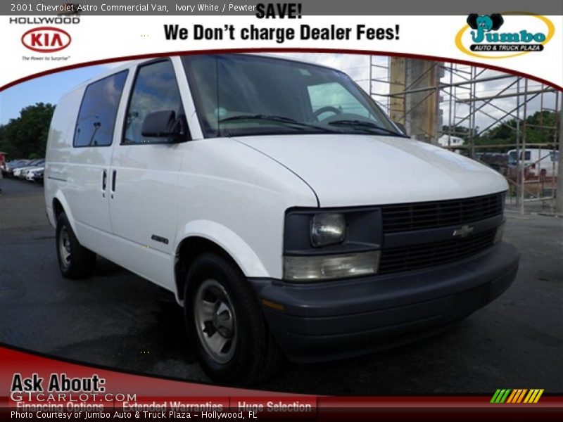 Ivory White / Pewter 2001 Chevrolet Astro Commercial Van