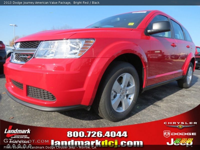 Bright Red / Black 2013 Dodge Journey American Value Package