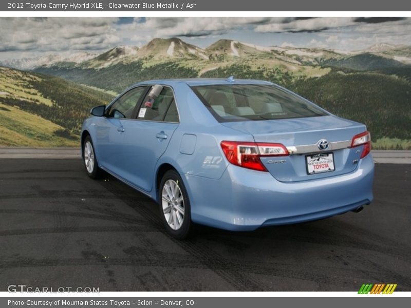 Clearwater Blue Metallic / Ash 2012 Toyota Camry Hybrid XLE