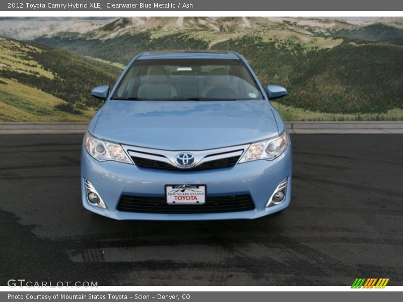 Clearwater Blue Metallic / Ash 2012 Toyota Camry Hybrid XLE
