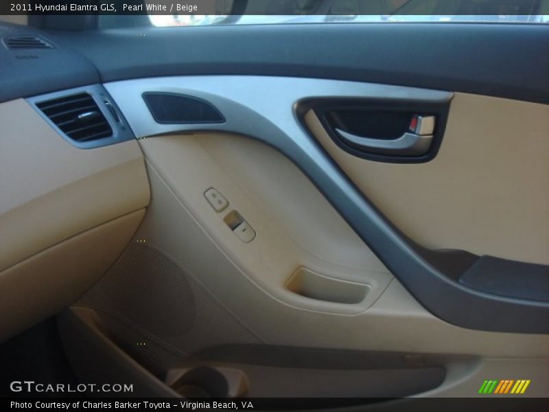 Pearl White / Beige 2011 Hyundai Elantra GLS