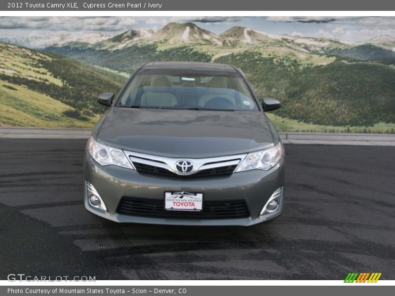 Cypress Green Pearl / Ivory 2012 Toyota Camry XLE