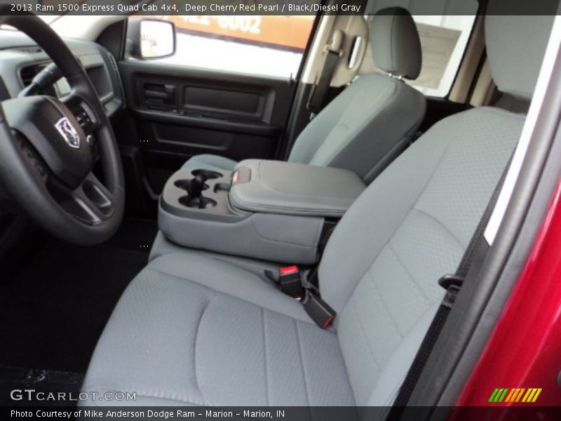 Deep Cherry Red Pearl / Black/Diesel Gray 2013 Ram 1500 Express Quad Cab 4x4