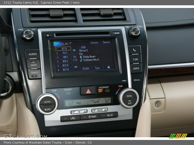 Cypress Green Pearl / Ivory 2012 Toyota Camry XLE