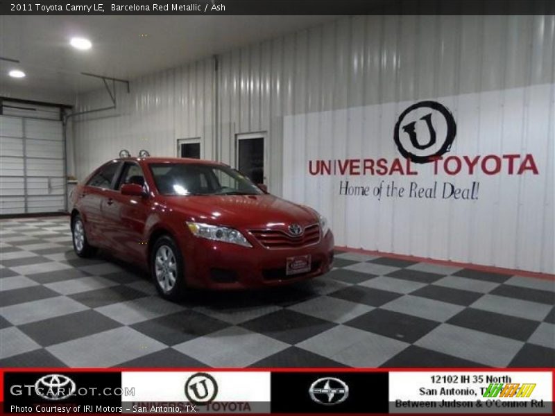 Barcelona Red Metallic / Ash 2011 Toyota Camry LE