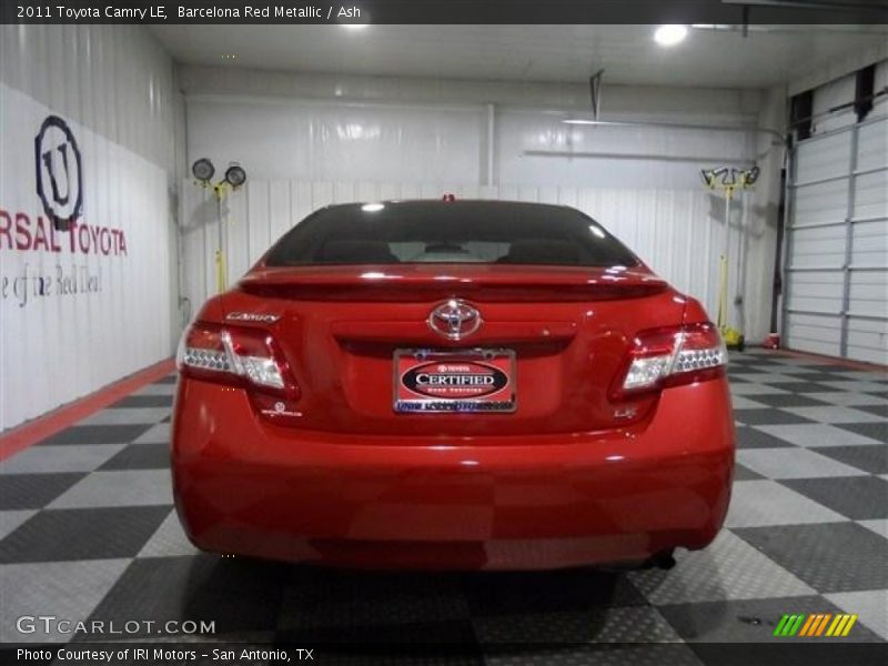 Barcelona Red Metallic / Ash 2011 Toyota Camry LE