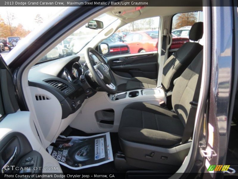 Maximum Steel Metallic / Black/Light Graystone 2013 Dodge Grand Caravan Crew