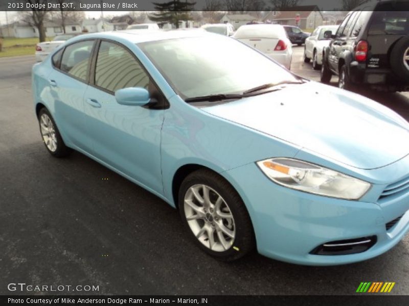 Laguna Blue / Black 2013 Dodge Dart SXT