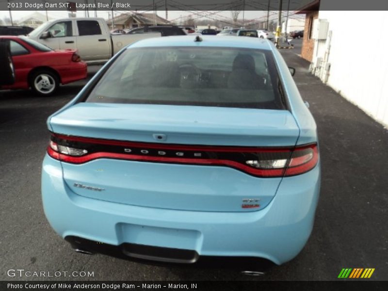 Laguna Blue / Black 2013 Dodge Dart SXT
