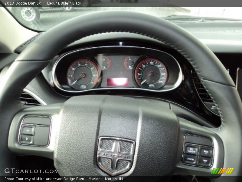 Laguna Blue / Black 2013 Dodge Dart SXT