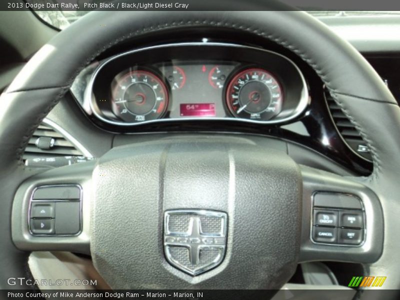 Pitch Black / Black/Light Diesel Gray 2013 Dodge Dart Rallye