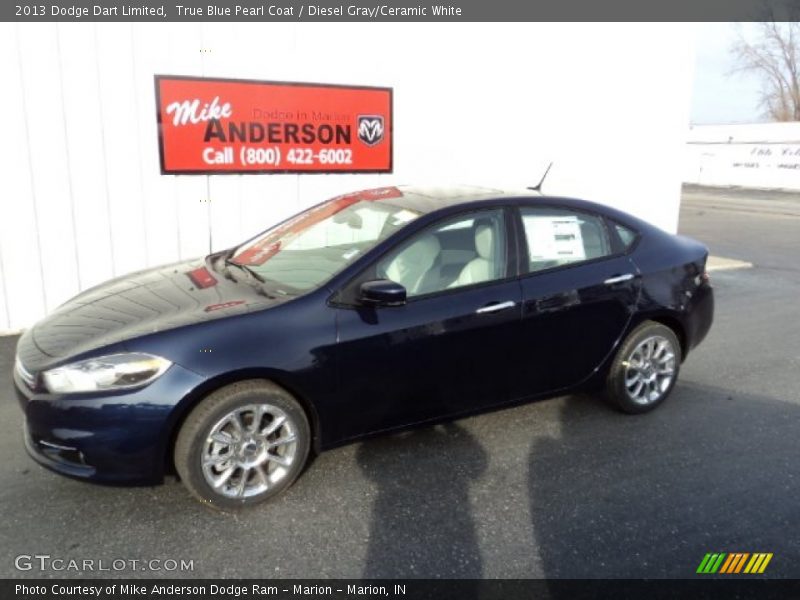 True Blue Pearl Coat / Diesel Gray/Ceramic White 2013 Dodge Dart Limited