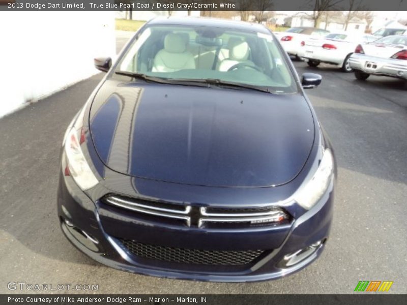 True Blue Pearl Coat / Diesel Gray/Ceramic White 2013 Dodge Dart Limited