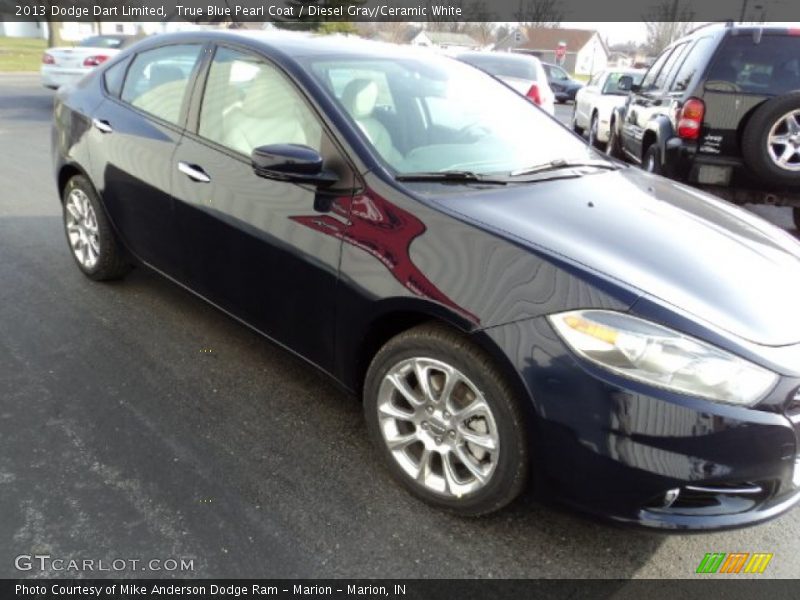 True Blue Pearl Coat / Diesel Gray/Ceramic White 2013 Dodge Dart Limited