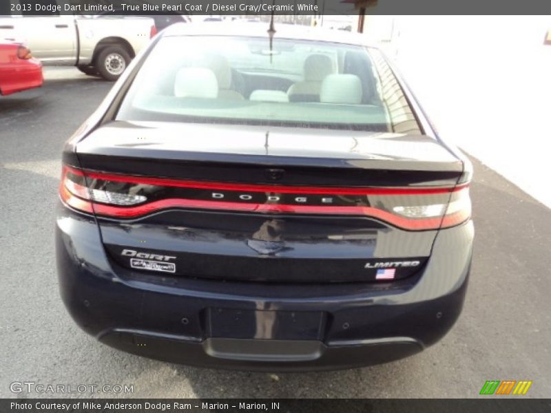 True Blue Pearl Coat / Diesel Gray/Ceramic White 2013 Dodge Dart Limited
