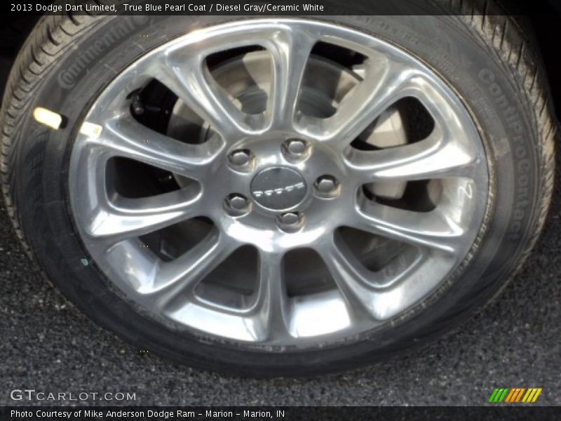 True Blue Pearl Coat / Diesel Gray/Ceramic White 2013 Dodge Dart Limited