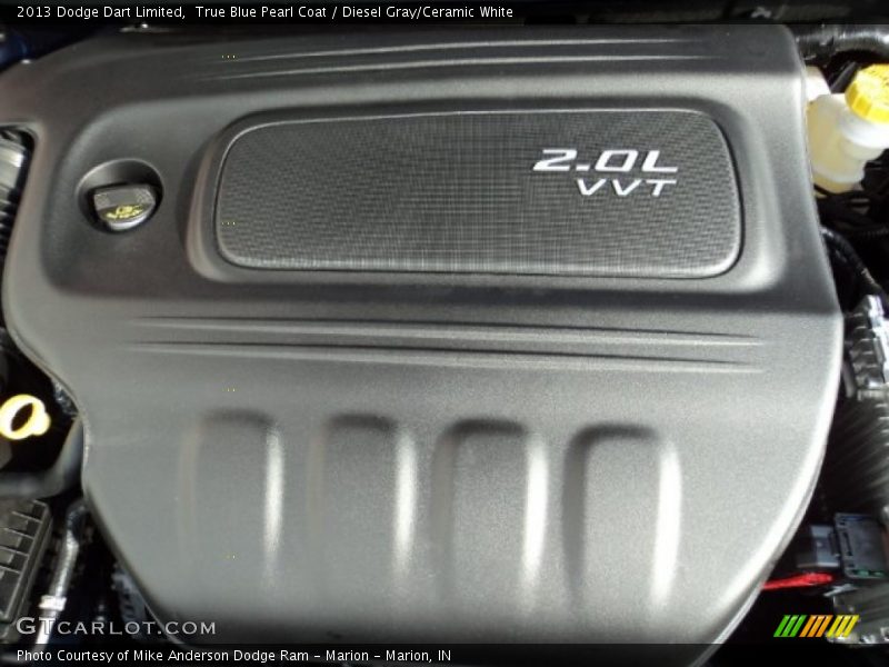 True Blue Pearl Coat / Diesel Gray/Ceramic White 2013 Dodge Dart Limited