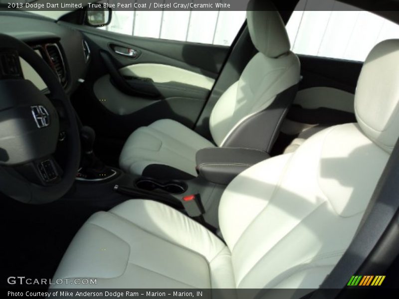 True Blue Pearl Coat / Diesel Gray/Ceramic White 2013 Dodge Dart Limited
