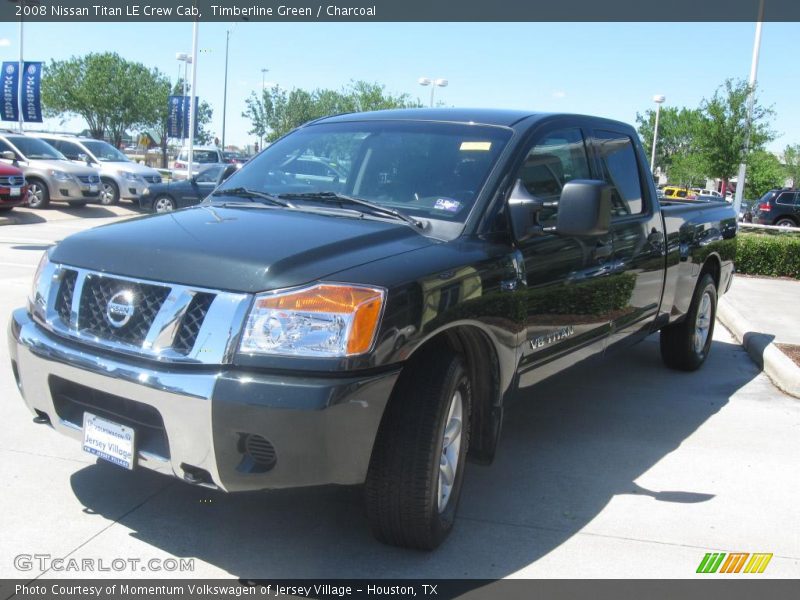 Timberline Green / Charcoal 2008 Nissan Titan LE Crew Cab