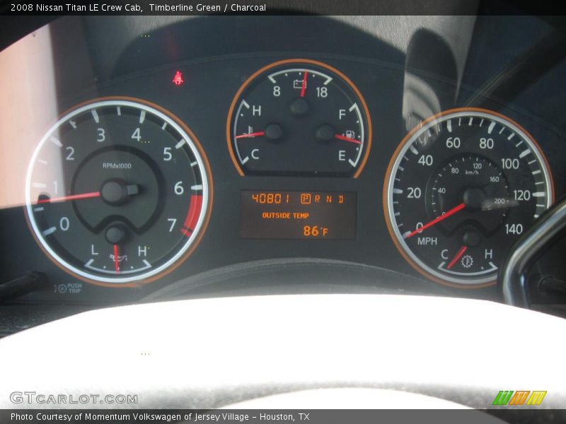 Timberline Green / Charcoal 2008 Nissan Titan LE Crew Cab