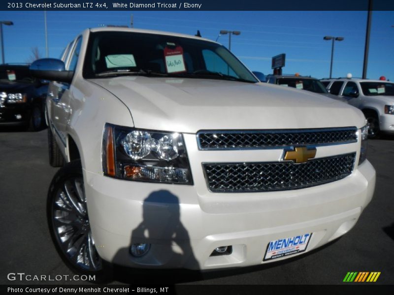White Diamond Tricoat / Ebony 2013 Chevrolet Suburban LTZ 4x4
