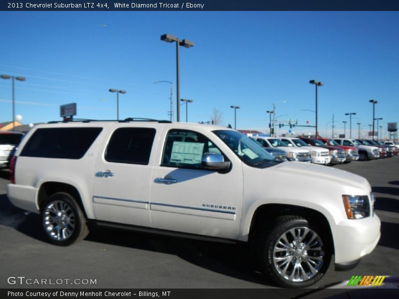 White Diamond Tricoat / Ebony 2013 Chevrolet Suburban LTZ 4x4