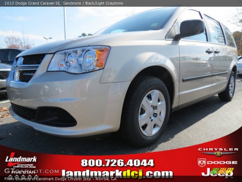 Sandstone / Black/Light Graystone 2013 Dodge Grand Caravan SE