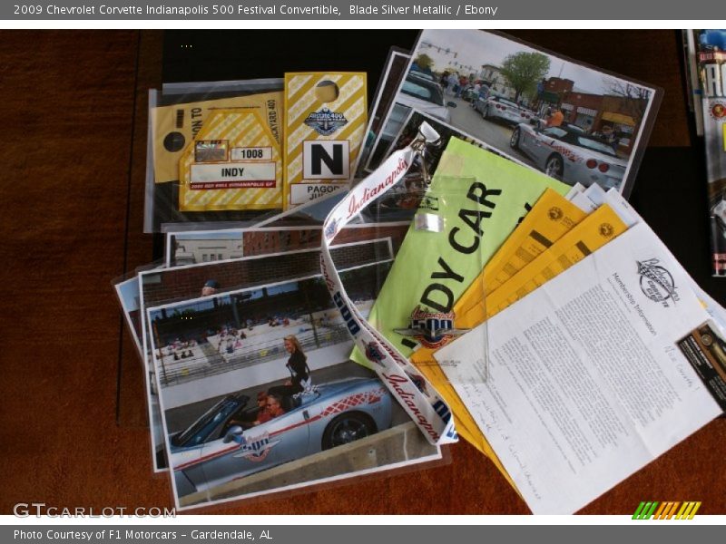 Info Tag of 2009 Corvette Indianapolis 500 Festival Convertible