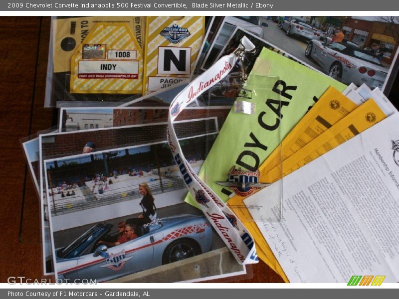 Info Tag of 2009 Corvette Indianapolis 500 Festival Convertible
