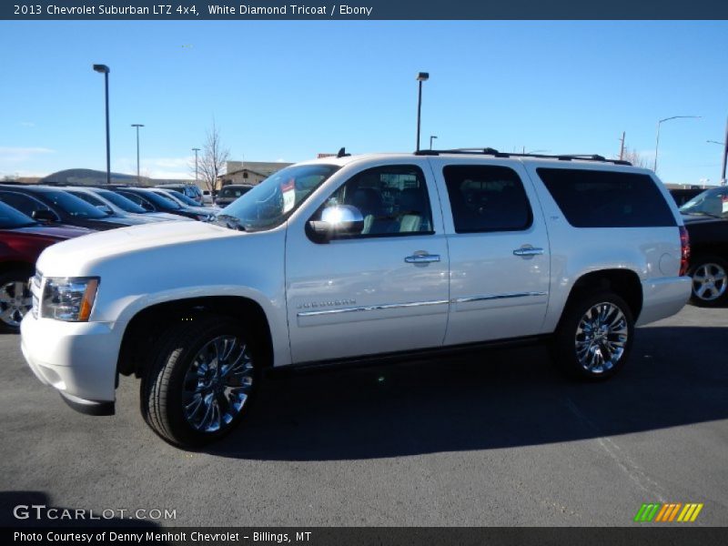White Diamond Tricoat / Ebony 2013 Chevrolet Suburban LTZ 4x4