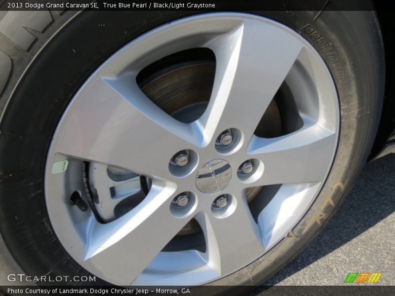 True Blue Pearl / Black/Light Graystone 2013 Dodge Grand Caravan SE