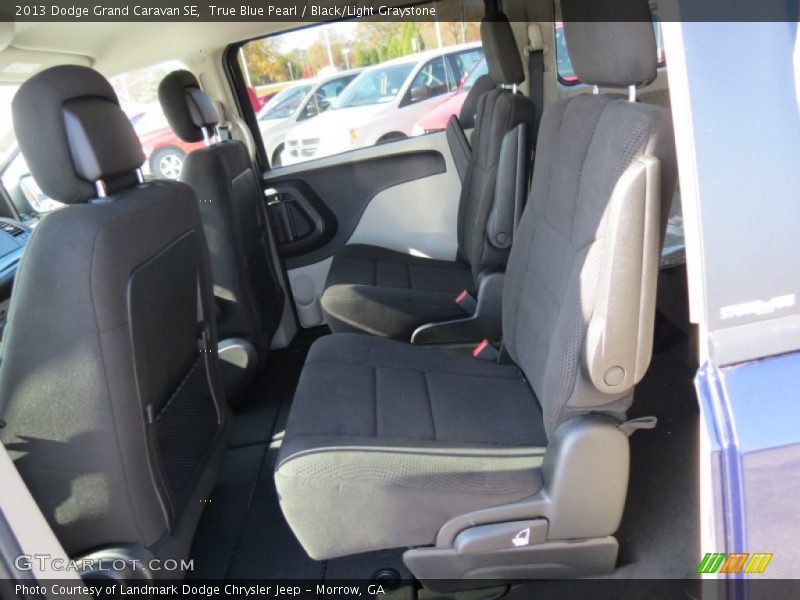 True Blue Pearl / Black/Light Graystone 2013 Dodge Grand Caravan SE