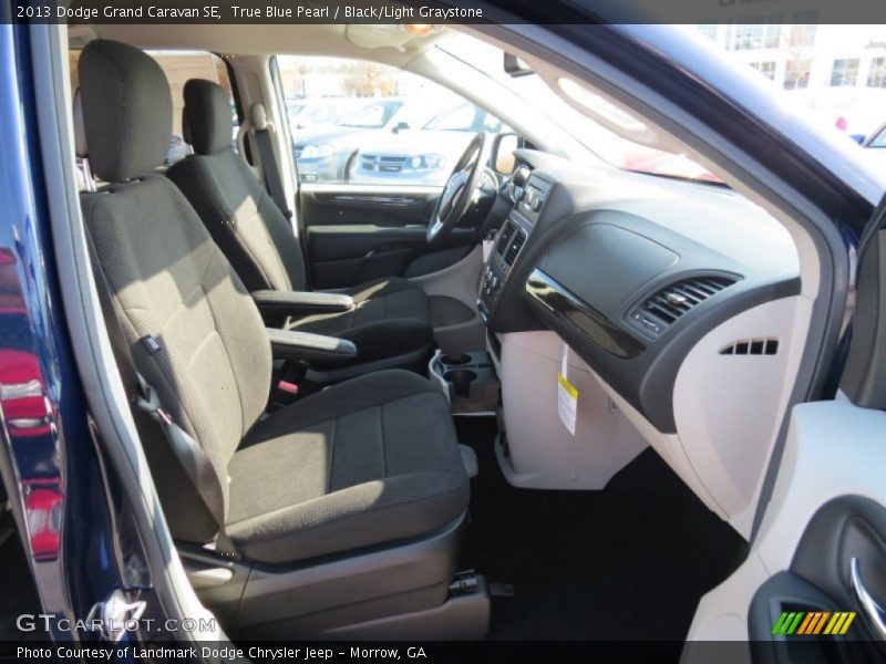 True Blue Pearl / Black/Light Graystone 2013 Dodge Grand Caravan SE