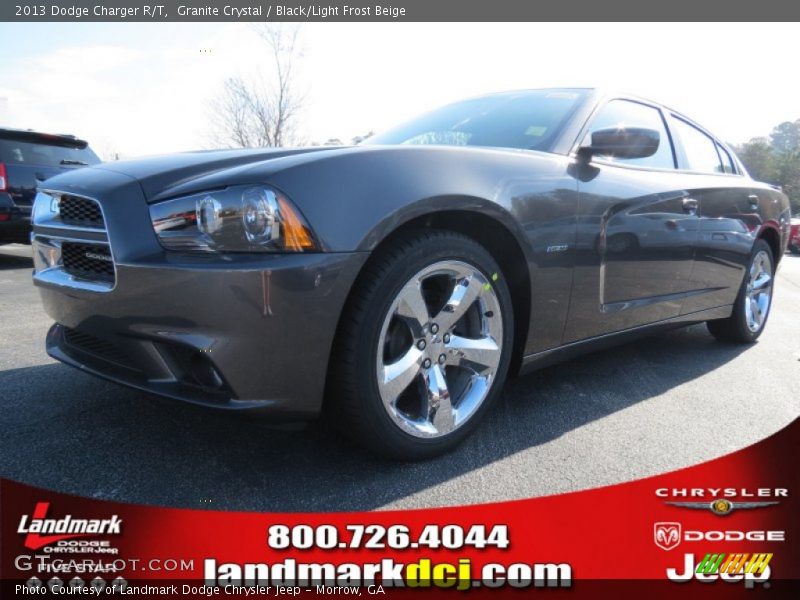 Granite Crystal / Black/Light Frost Beige 2013 Dodge Charger R/T