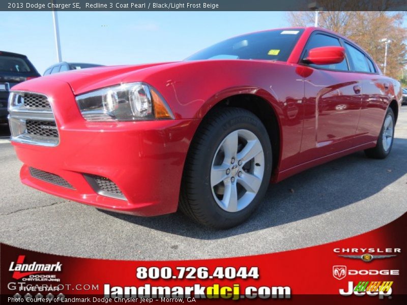Redline 3 Coat Pearl / Black/Light Frost Beige 2013 Dodge Charger SE